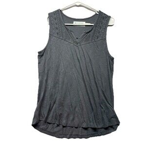 Aventura Gray Organic Cotton Tencel Sustainable Summer Tank Top Size Medium